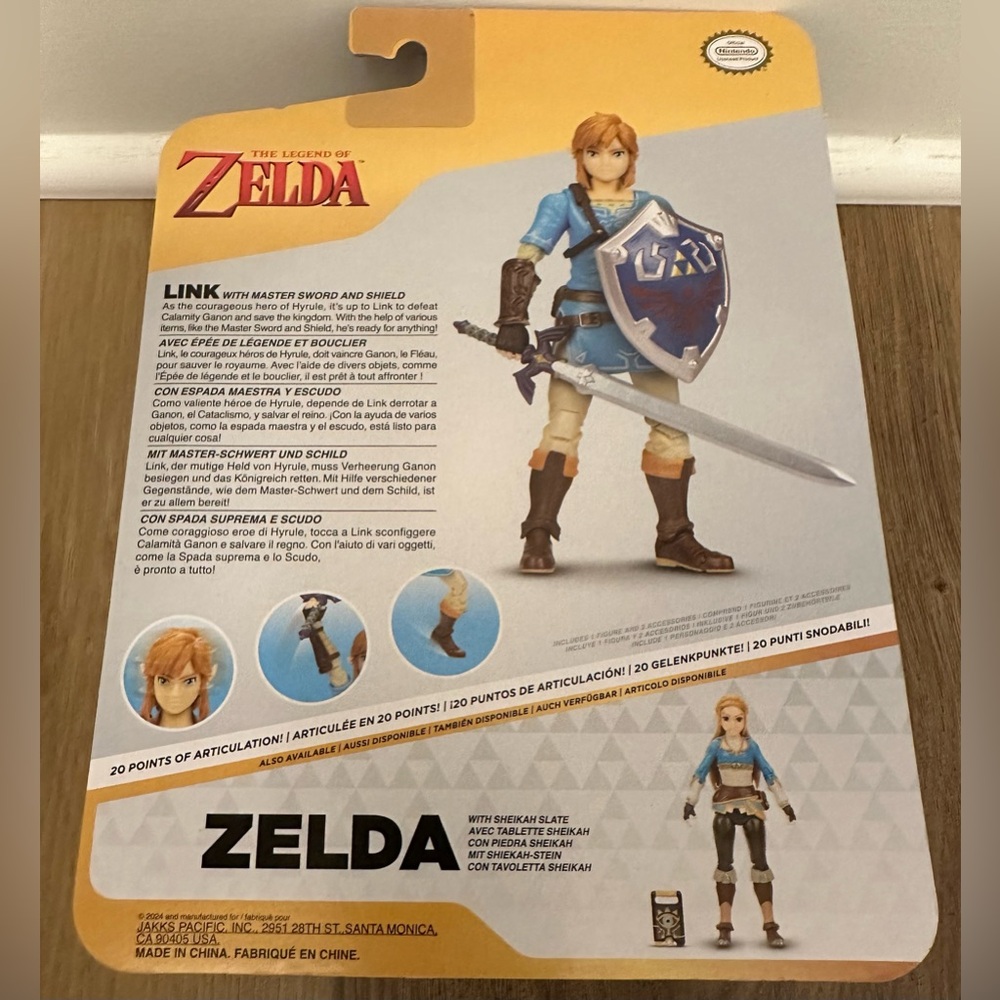 Legend Of Zelda Link With Master Sword & Shield Action Figure 2024 Jakks 42551 - Picture 4 of 6